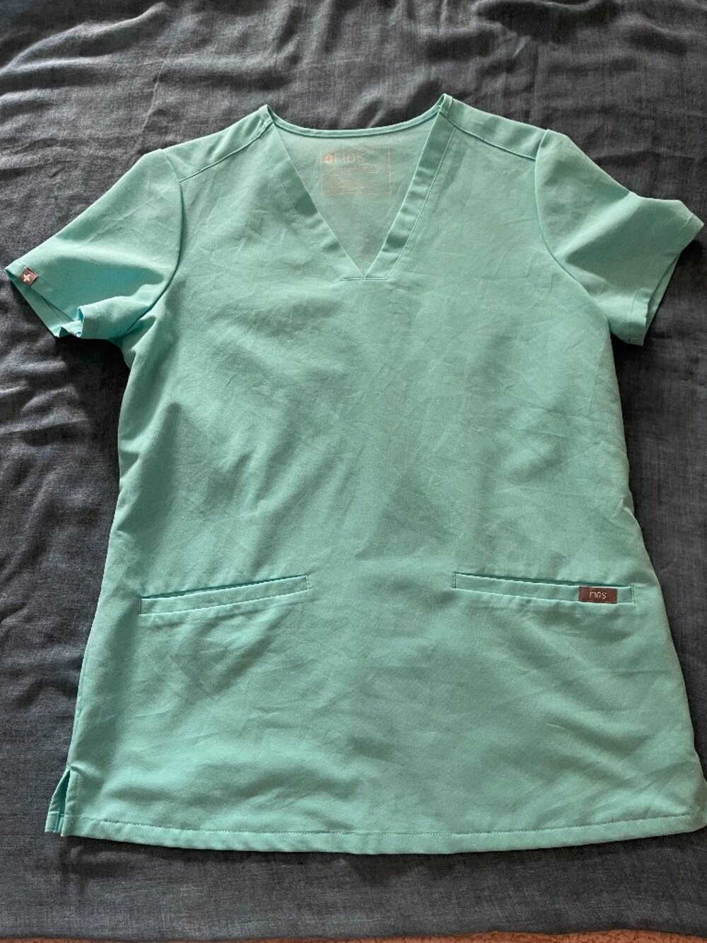 FIGS CASMA Top XS Neon Blue Discontinued Color